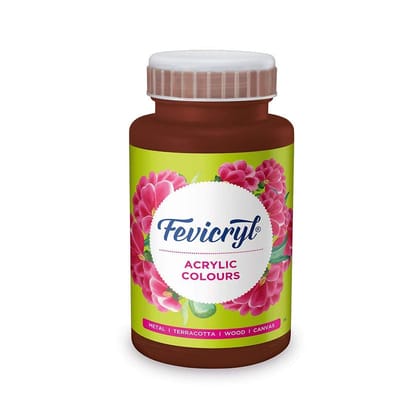 Fevicryl Acrylic Colour, Art &Craft Paint, DIY Paint, Rich Pigment, NonCraking Paint for Canvas, Wood, Leather, Earthenware, Metal Ideal for Artists Dark Brown, 500ml Fevicryl Acrylic Colour, Art &Craft Paint, DIY Paint, Rich Pigment, NonCraking Paint for Canvas, Wood, Leather, Earthenware, Metal Ideal for Artists Dark Brown, 500ml