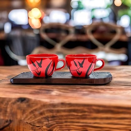 STOREPEDIA Handmade Ceramic Coffee Mug Set of 2 Microwave Dishwasher Safe Coffee Soup Tea Milk Soup Mugs, Cups for Daily Office Multipurpose Use, Jumbo Large Size, 400 ml Red STOREPEDIA Handmade Ceramic Coffee Mug Set of 2 Microwave Dishwasher Safe Coffee Soup Tea Milk Soup Mugs, Cups for Daily Office Multipurpose Use, Jumbo Large Size, 400 ml Red