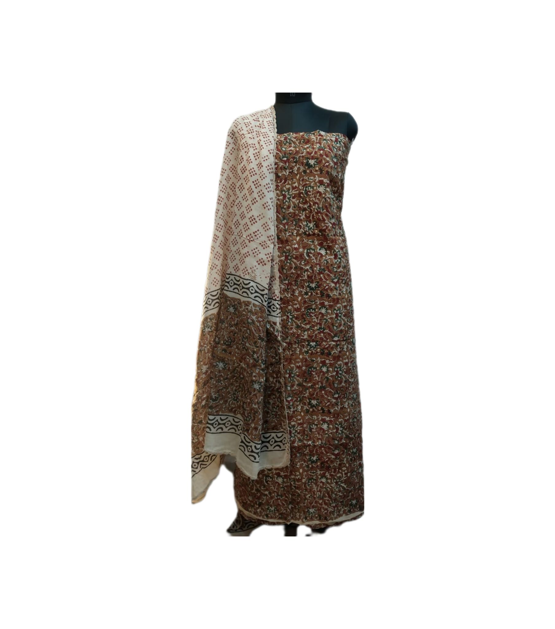 Gulmohur Cotton Ajrakh Suit