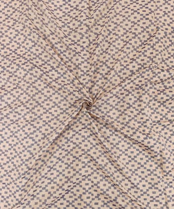 2.5m Beige Sambalpuri Handwoven Single Ikat Shirting Materials SFCSHI1424