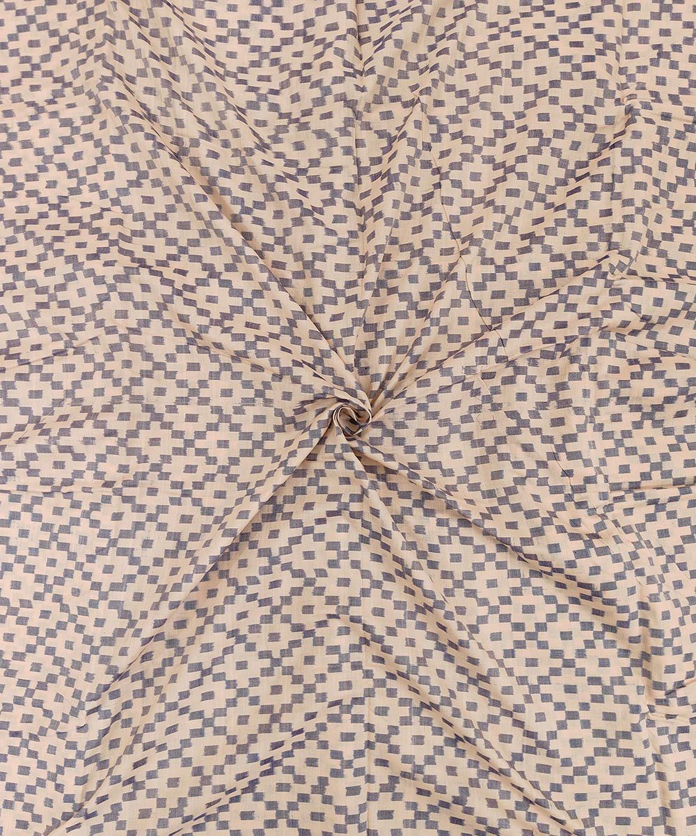 2.5m Beige Sambalpuri Handwoven Single Ikat Shirting Materials SFCSHI1424