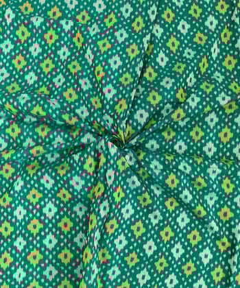 2.5m Green Sambalpuri Handwoven Single Ikat Shirting Materials SFCSHI1428