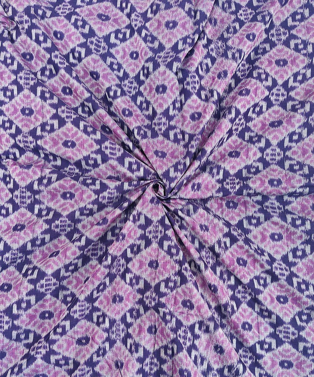 2.5m Purple Sambalpuri Handwoven Single Ikat Shirting Materials SFCSHI1433