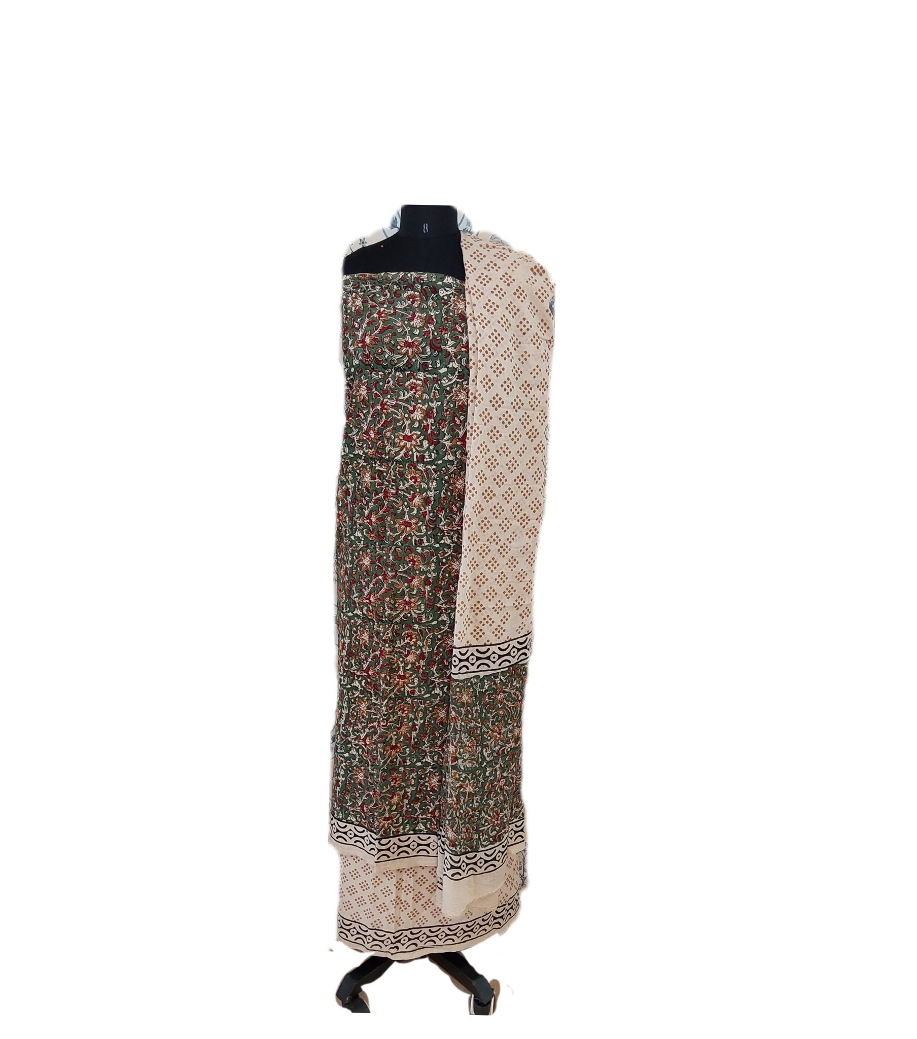 Gulmohur Cotton Ajrakh Suit