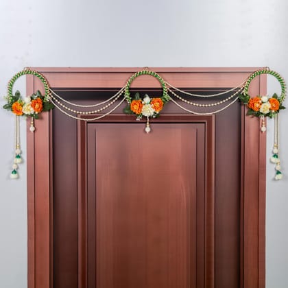 ART BY CHAITASI Handmade Stylish Toran for Door - Latest Entrance Door Thoranam for Home Decor, Diwali Bandarwal, House Hanging Decoration (Big Green Bangle Toran)