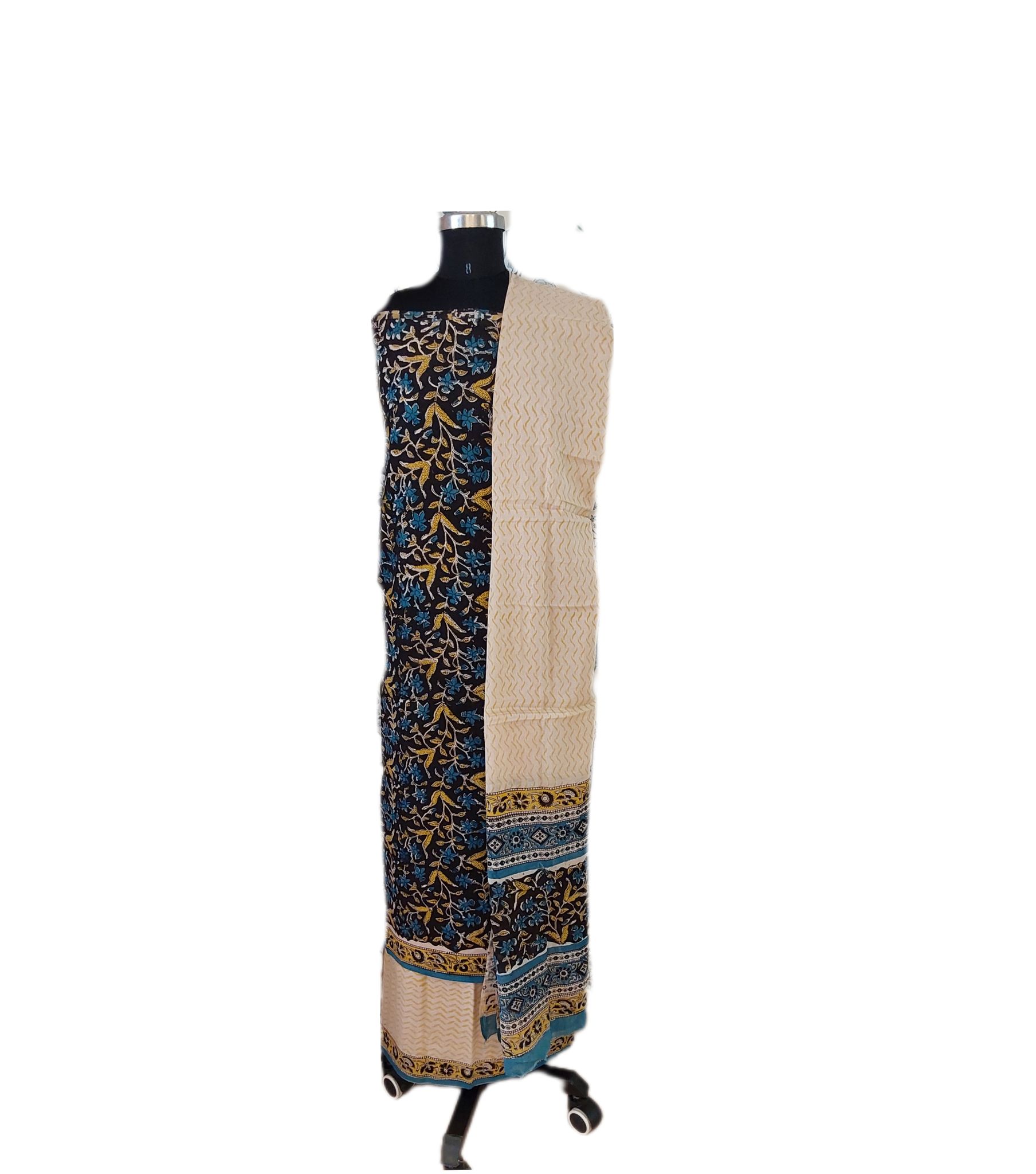 Gulmohur Cotton Ajrakh Suit