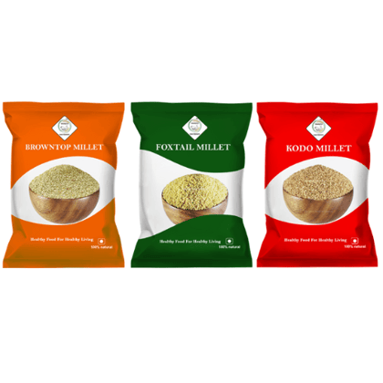 SWASTH Millets Unpolished and Natural Millet Combo Pack of 3 - 1Kg Each (, Browntop, Foxtail,Kodo Millets) SWASTH Millets Unpolished and Natural Millet Combo Pack of 3 - 1Kg Each (, Browntop, Foxtail,Kodo Millets)