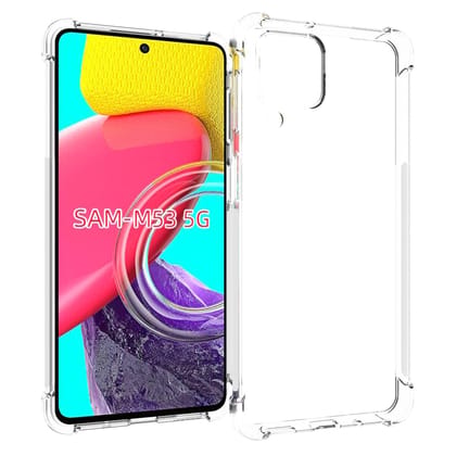 USTIYA for Samsung Galaxy M53 5G Case Clear TPU Four Corners Cover Transparent Soft funda USTIYA for Samsung Galaxy M53 5G Case Clear TPU Four Corners Cover Transparent Soft funda