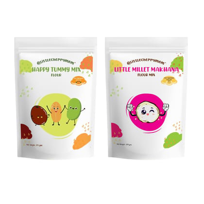 Happy Tummy Combo- (1×375 gm Pack Happy Tummy Mix, 1×375 gm Little Millet Makhana)