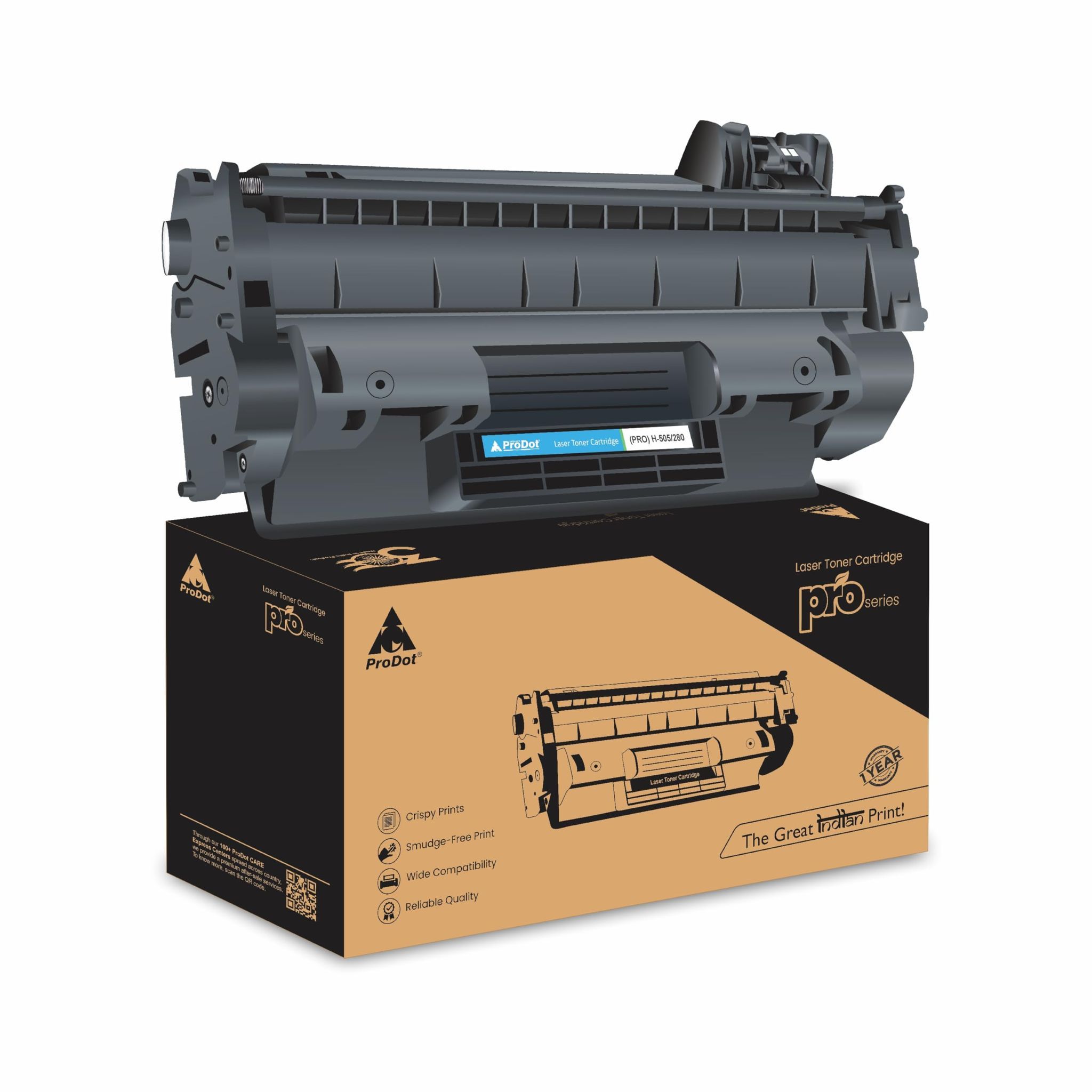 ProDot (PRO H-505/280 Laser Toner Cartridge for HP CE505A/CF280A & Canon 319/719 Compatible with HP Laserjet P2030, P2055dn, HP Laserjet PRO 400, M401dw, M425dw & Canon LBP 6300, 6650, 6670