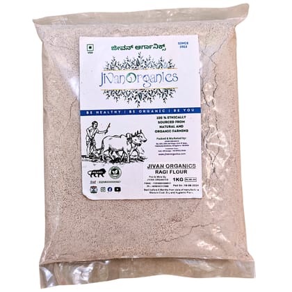 Jivan Organics | Ragi Flour | 1KG Jivan Organics | Ragi Flour | 1KG