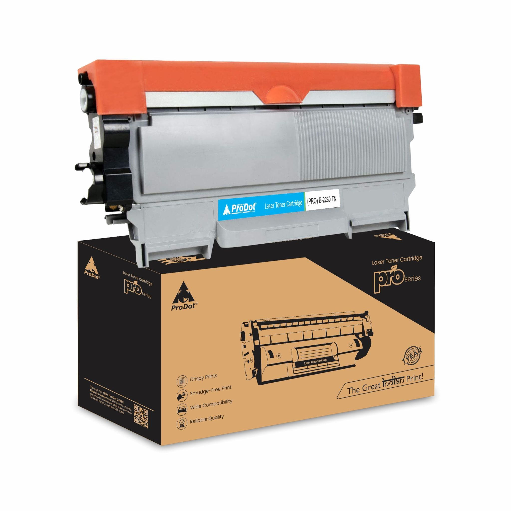 ProDot (PRO B-2260 TN Laser Toner Cartridge for Brother TN-2260/TN-450 Compatible with Brother HL-2220, 2240R, 2240dr, 2250dn, 2280dw, MFC7360, 7360n, 7460dn, 7860dw, DCP7060d, FAX 2840