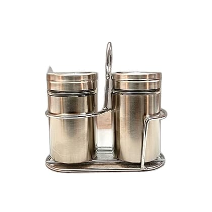 STOREPEDIA Stainless Steel Salt and Pepper Shaker with Stand Air Tight Container/Jar for Kitchen/Home Dining Table Decor Moisture Proof Spice Dispenser Holder Seasoning Condiment Set STOREPEDIA Stainless Steel Salt and Pepper Shaker with Stand Air Tight Container/Jar for Kitchen/Home Dining Table Decor Moisture Proof Spice Dispenser Holder Seasoning Condiment Set