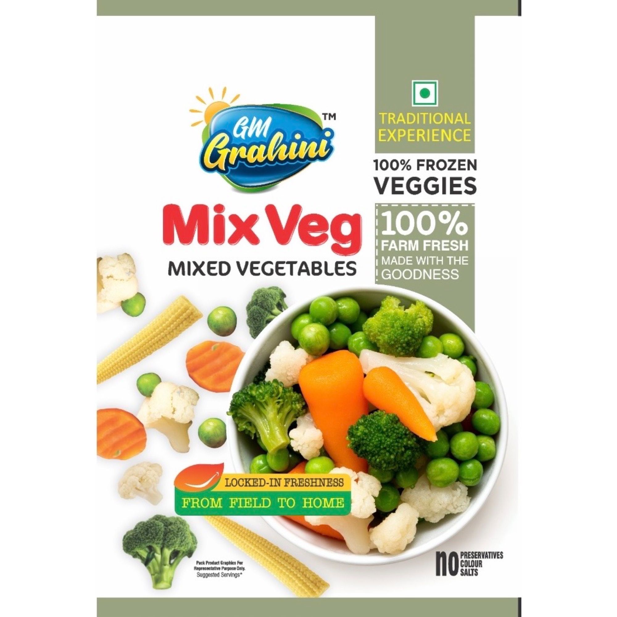 GM Grahini Frozen Mix Veg 1 Kg