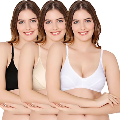 Bodycare polycotton wirefree convertible straps comfortable non padded bra-1531BSW Bodycare polycotton wirefree convertible straps comfortable non padded bra-1531BSW