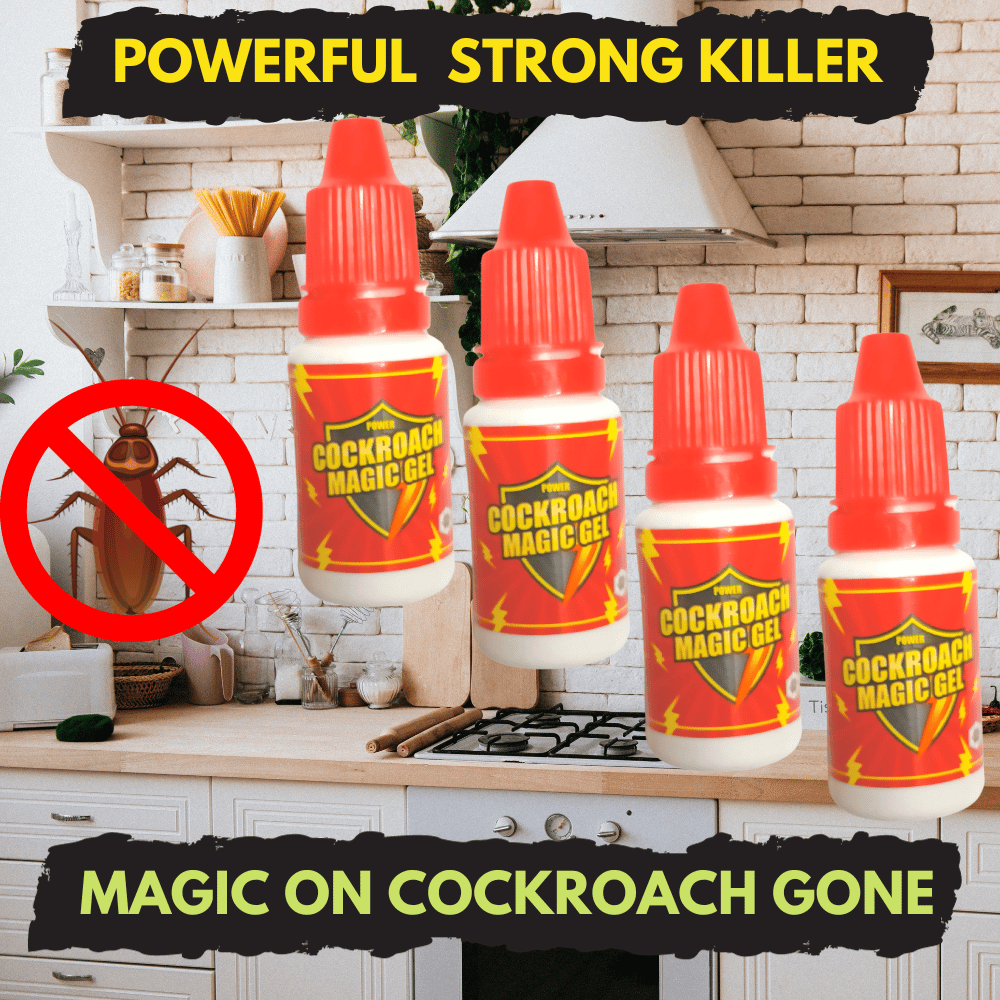 Powerfull Cockroach Killer Magic Gel | Anti Roach Magic Gel | Remove Cockroaches From Your Home | 15ML (Pack Of 4)