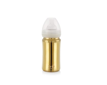 Dr.WaterR Stainless Steel Baby Feeding Bottle 300ml Set of 1, Wide Neck Gold Premium, Infants 0-3 Years, Bottle for Milk, Water, Juice, Ideal for Home, Gifting, Birthday, Special Occasions Dr.WaterR Stainless Steel Baby Feeding Bottle 300ml Set of 1, Wide Neck Gold Premium, Infants 0-3 Years, Bottle for Milk, Water, Juice, Ideal for Home, Gifting, Birthday, Special Occasions
