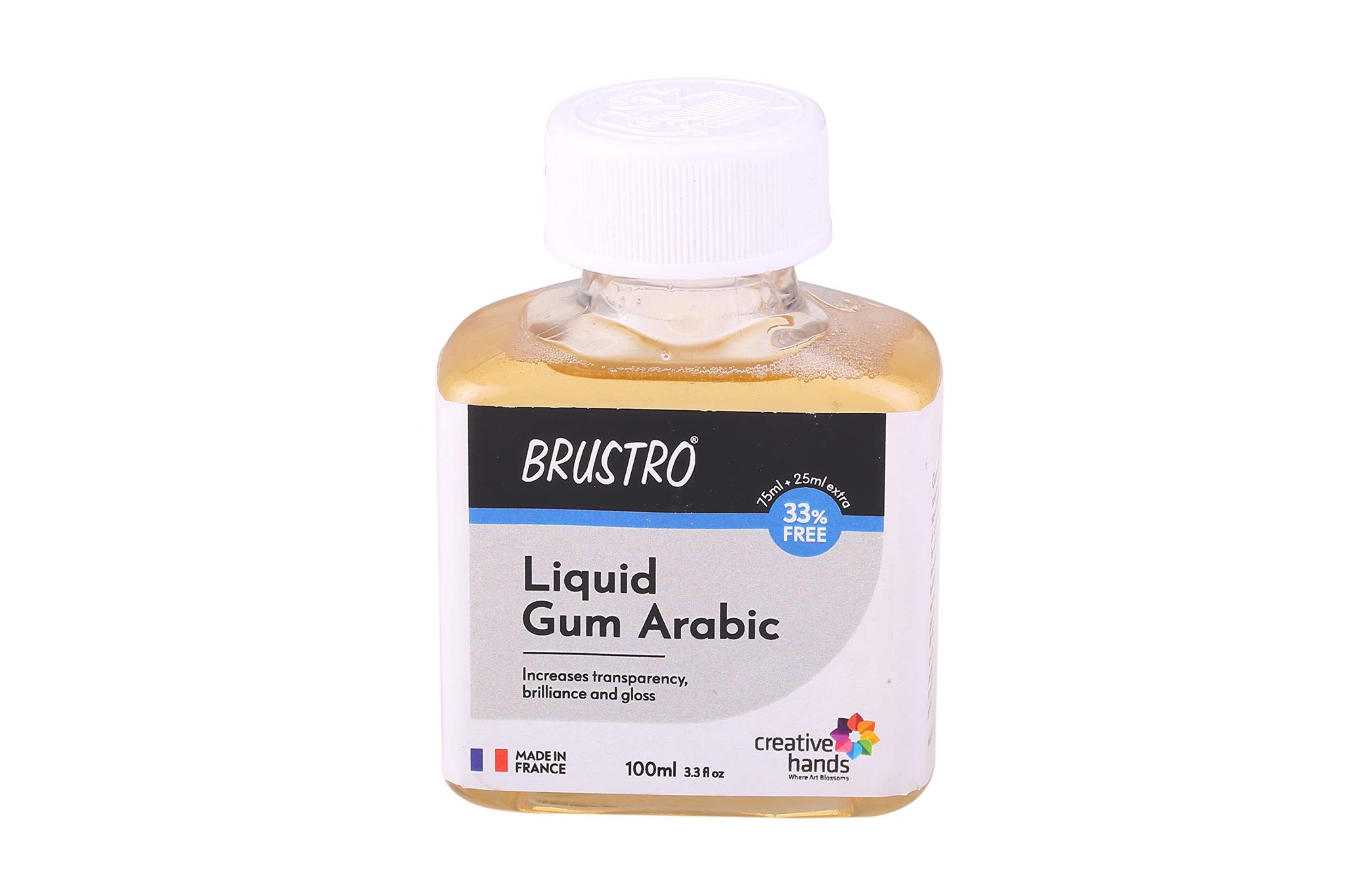 BRUSTRO Professional Liquid Gum Arabic 100ml (75ml + 25ml Free)