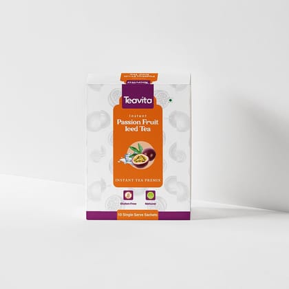 Teavita | Passion Fruit Iced Tea | Instant Premix | Perfect Refreshing Summer Drink | No Artificial Colour | Healthy Cold Brew
