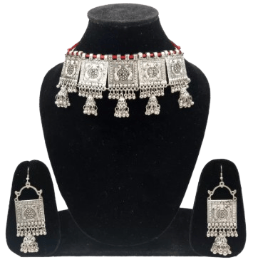 Oxidised Necklace Set Jewel Set