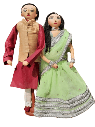 Indian Couple Traditional Dolls for Decor and Gifting