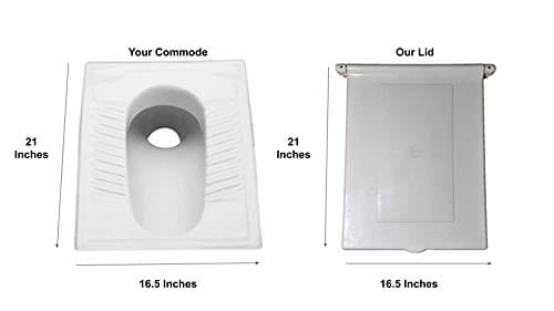 Omplast Inc Pan Cover for Indian Type Toilet (525 x 420 mm, White)