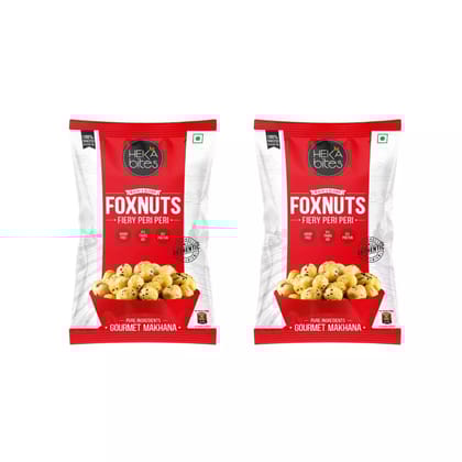 Heka Bites 160g Roasted Makhana Fiery Peri Peri 80g (80g * Pack of 2)