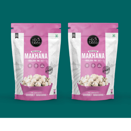 Heka Bites 160g Roasted Makhana Himalayan Pink Salt (80g *Pack of 2)