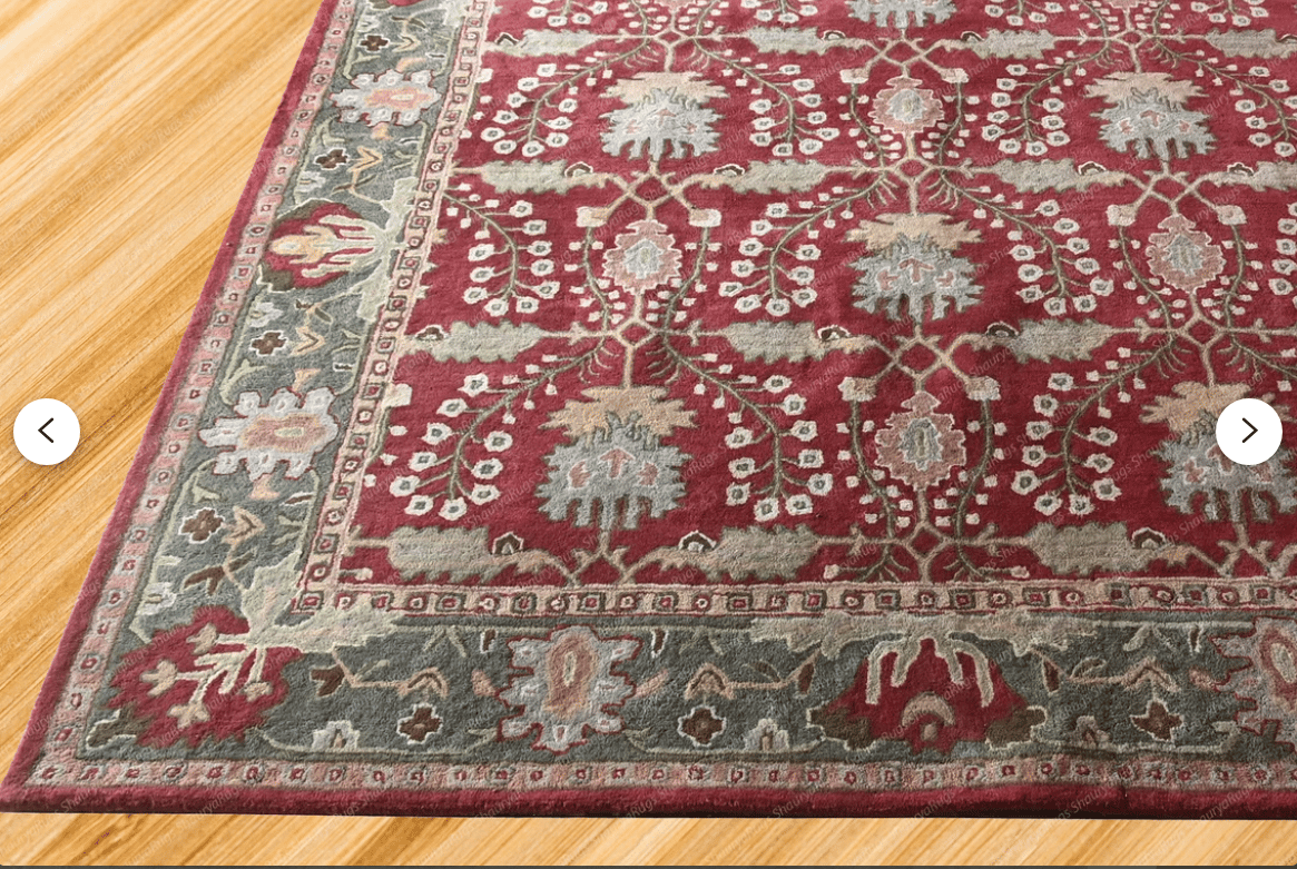 PB Franklin Multi Red Traditional Oriental Style Handmade Tufted 100% Woolen Area Rugs