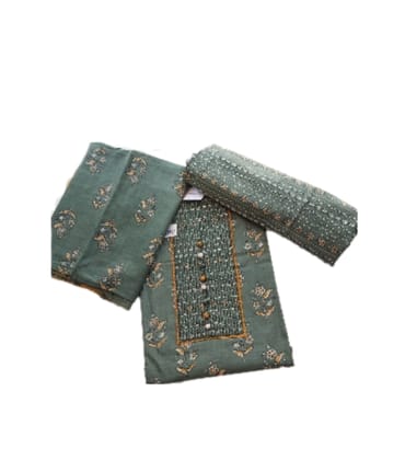 Gulmohur Cotton Block Print Suit