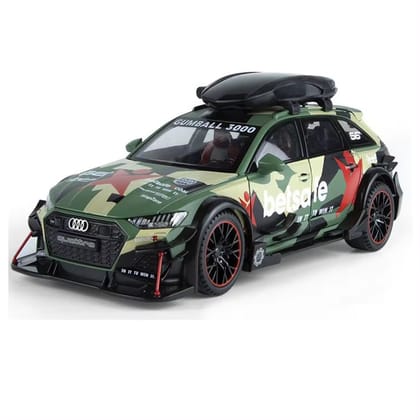 KTRS ENTERPRISE  1:24 Aude RS6 modified alloy sports car model simulation car toy callback sound light metal collectible car model