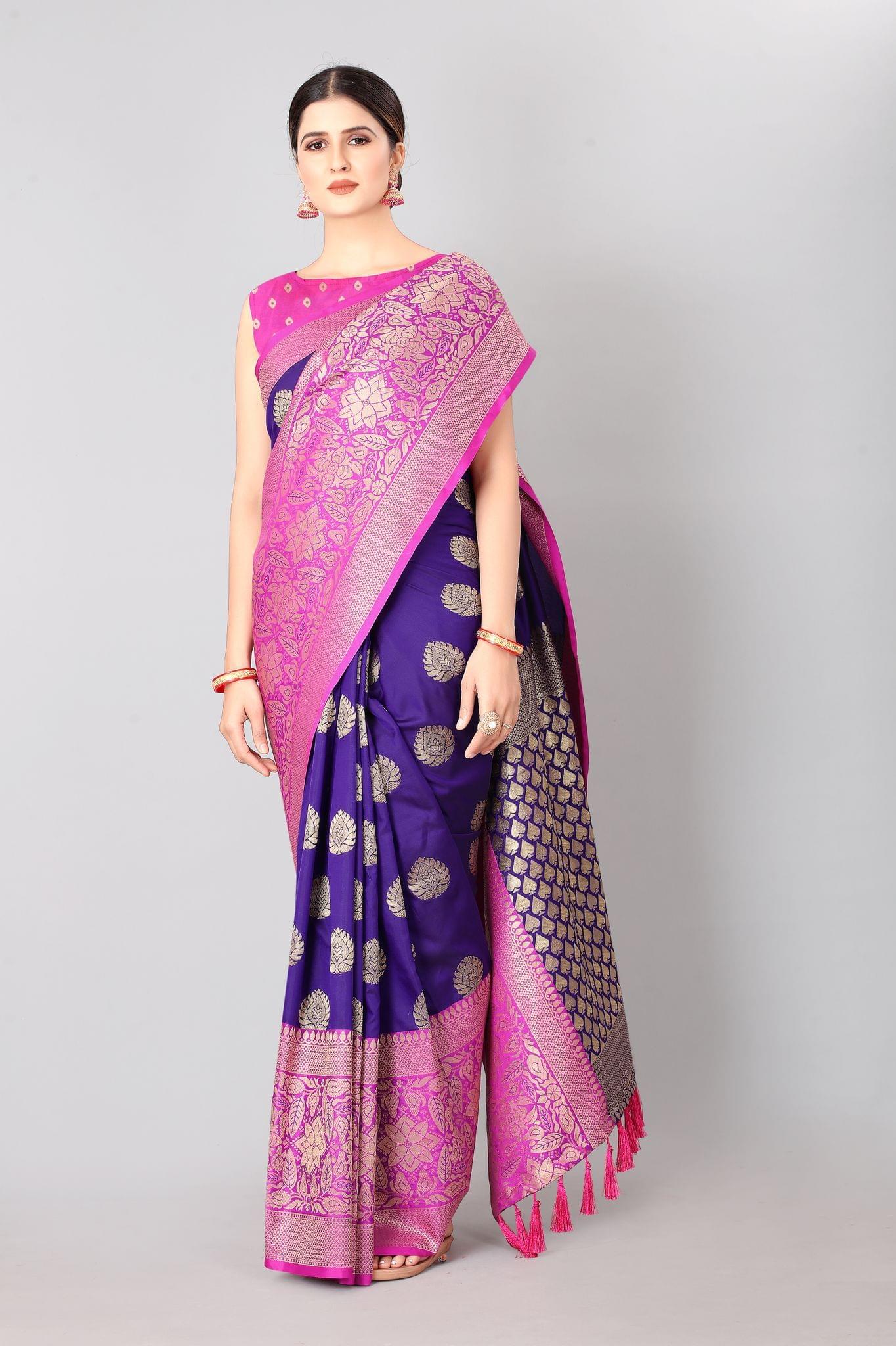 Designer Heavy Border Weaving Work With Rich Pallu and Jalar
