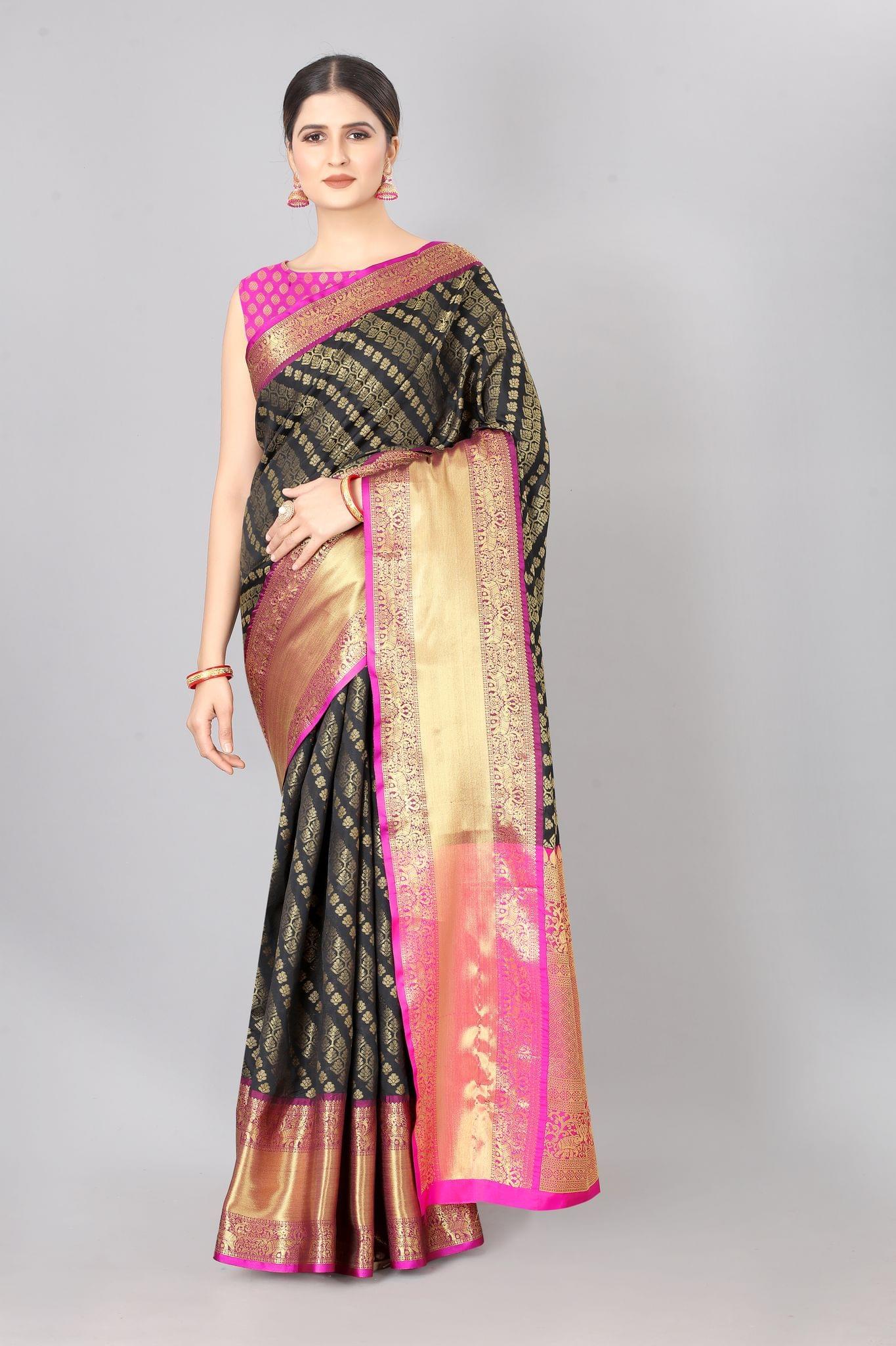 Designer Heavy border Laheriya Weaving Work Saree With Rich Pallu