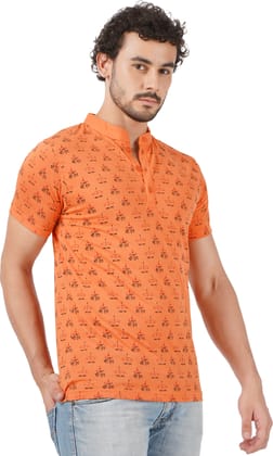 BLUEFICUS Men's Jai Shree Ram Printed Cotton Round Neck Half Sleeves T-Shirt (Orange) BLUEFICUS Men's Jai Shree Ram Printed Cotton Round Neck Half Sleeves T-Shirt (Orange)
