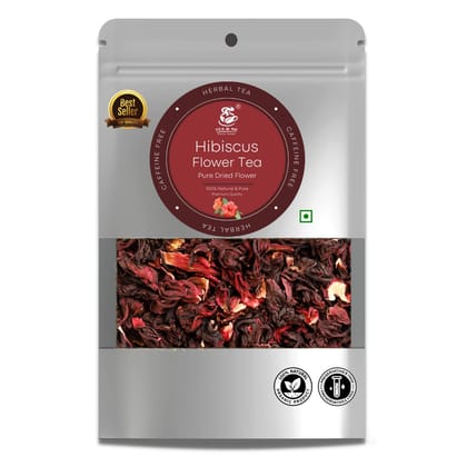TEA & ME Hibiscus Flower Herbal Tea - Caffeine-Free, Natural Colorant - 100% Organic, Brew Hot or Cold - Ideal for Iced Tea, Cocktails, Mocktails, Syrups - Vegan - 50g TEA & ME Hibiscus Flower Herbal Tea - Caffeine-Free, Natural Colorant - 100% Organic, Brew Hot or Cold - Ideal for Iced Tea, Cocktails, Mocktails, Syrups - Vegan - 50g