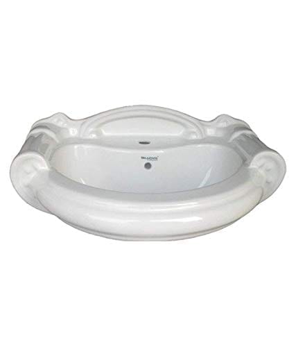 Belmonte Wash Basin Sterling 25 Inch x 18 Inch Without Pedestal