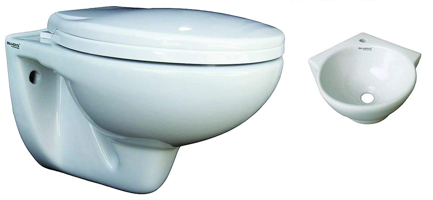 Belmonte Wall Mount/Wall Hung Western Toilet/Commode/Water Closet Mini 49 x 31 x 35 cm