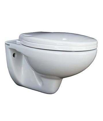 Belmonte Wall Hung Water Closet/Commode/Toilet with Seat Cover - Ivory Belmonte Wall Hung Water Closet/Commode/Toilet with Seat Cover - Ivory