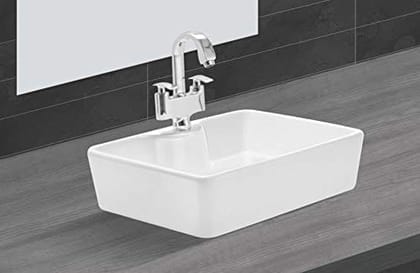 Belmonte Ceramic Table/Counter Top Wash Basin/Sink/Vessel Fusion (LxWxH) 38cm x 48cm x 12cm