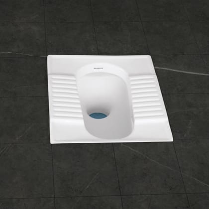 Belmonte Ceramic Indian Toilet Commode Orissa Pan 23 Inch - White