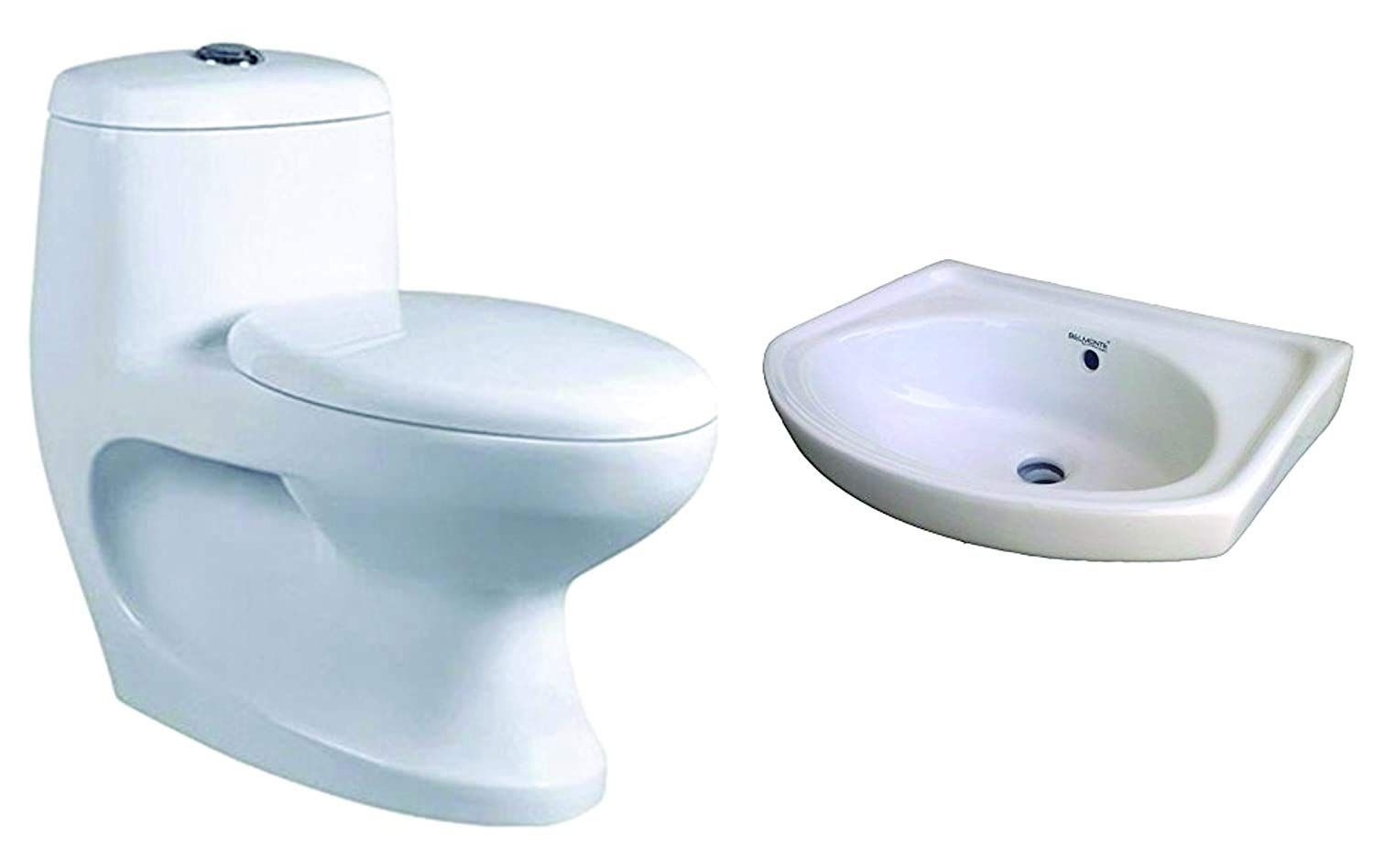 Belmonte Ceramic Floor Mounted One Piece Western Toilet/Commode/Water Closet Cally S Trap 220mm / 8.5inch