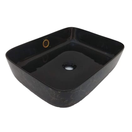 Belmonte Ceramic Designer/Rectangle/Color Table Top/Over Counter/Vessel Sink/Wash Basin for Bathroom Battle (LxWxH) 40cm x 50cm x 13cm