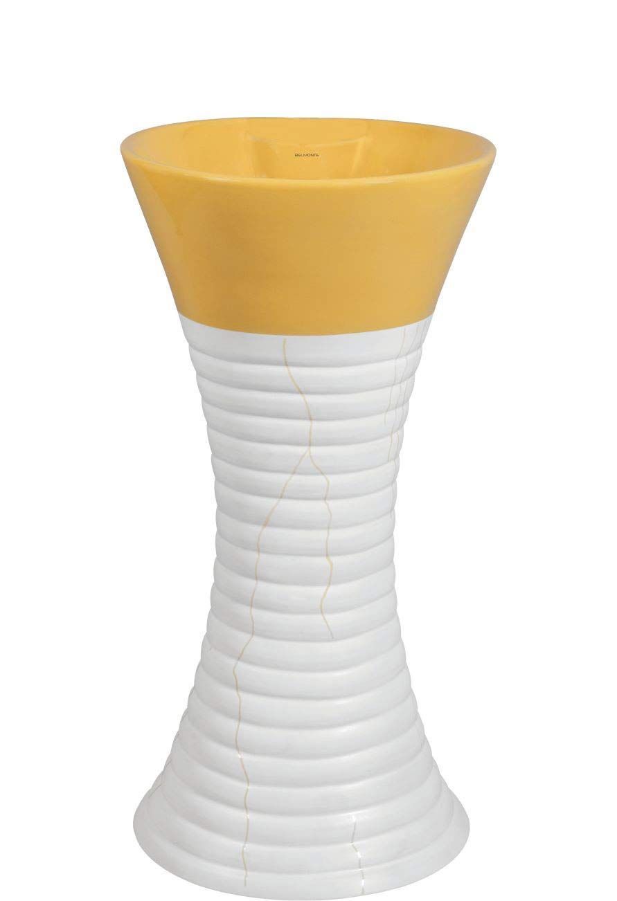 Belmonte Ceramic Designer One Piece Pedestal Wash Basin Free Standing Multi Color Size 41cm x 41cm x 81cm