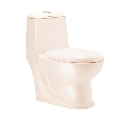 Belmonte Ceramic Floor Mounted One Piece Western Toilet/Water Closet/Commode/WC/EWC Cardin S Trap with Slow Motion/Soft Close Seat Cover 64.5cm x 37cm x 73cm Belmonte Ceramic Floor Mounted One Piece Western Toilet/Water Closet/Commode/WC/EWC Cardin S Trap with Slow Motion/Soft Close Seat Cover 64.5cm x 37cm x 73cm