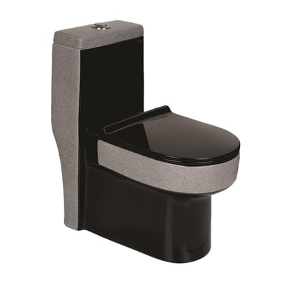 Vardhman Ceramics Designer One Piece Western Commode Water Closet Rustic Black Floor Mounted S Trap Outlet on Floor Glossy and Matt Finish EWC for Toilet Bathroom Washroom 806 Rustic Black Vardhman Ceramics Designer One Piece Western Commode Water Closet Rustic Black Floor Mounted S Trap Outlet on Floor Glossy and Matt Finish EWC for Toilet Bathroom Washroom 806 Rustic Black