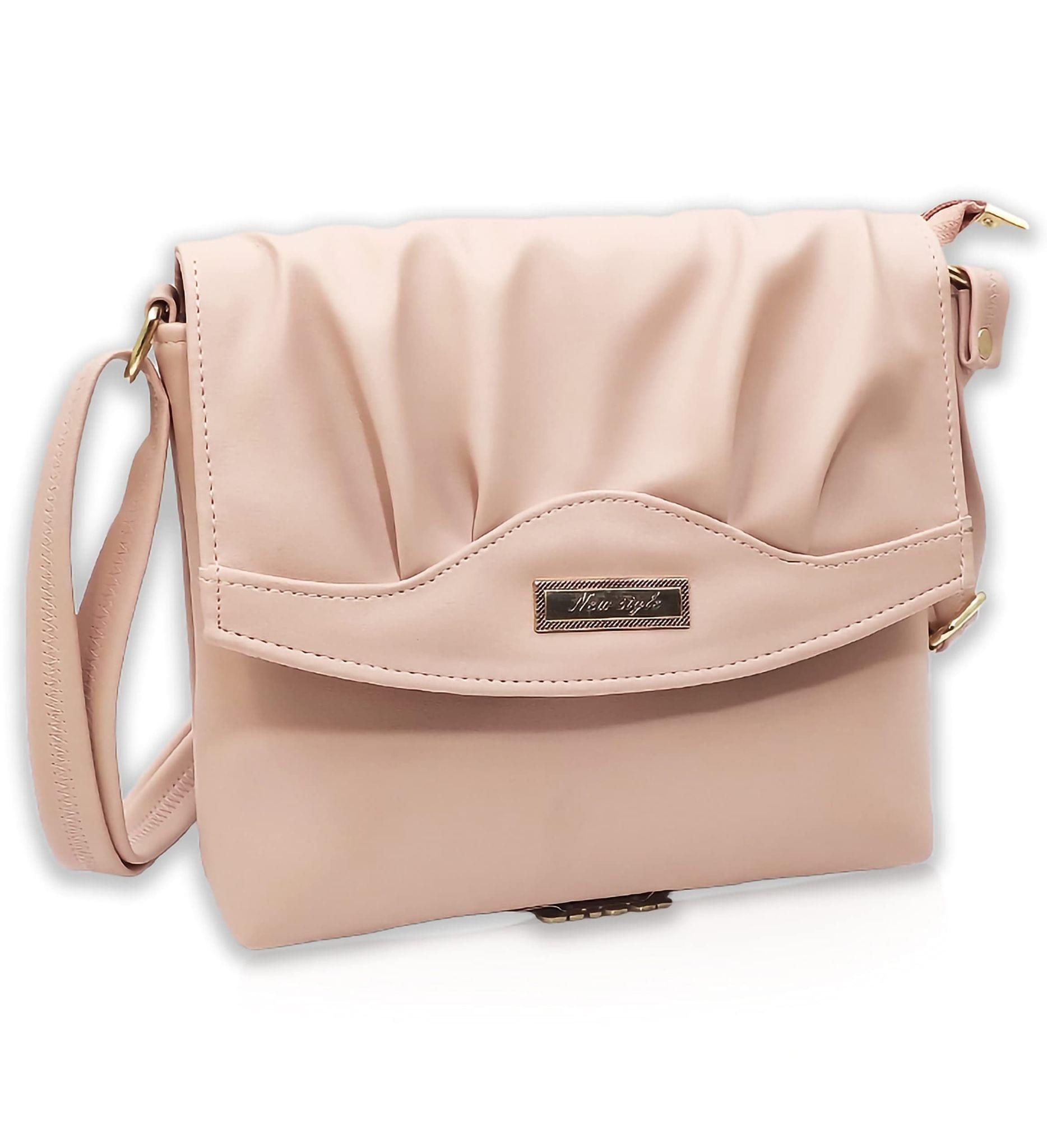 Magnifique Women's Hand/Sling/Side Bag/purse Polyurethane Western (Pink)