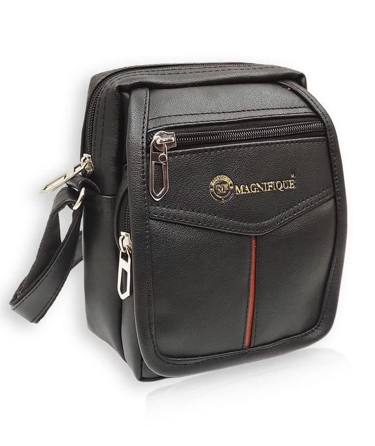 Magnifique Polyurethane ?Women's Hand/Sling/Side Bag/Purse? (Free Size_Black)