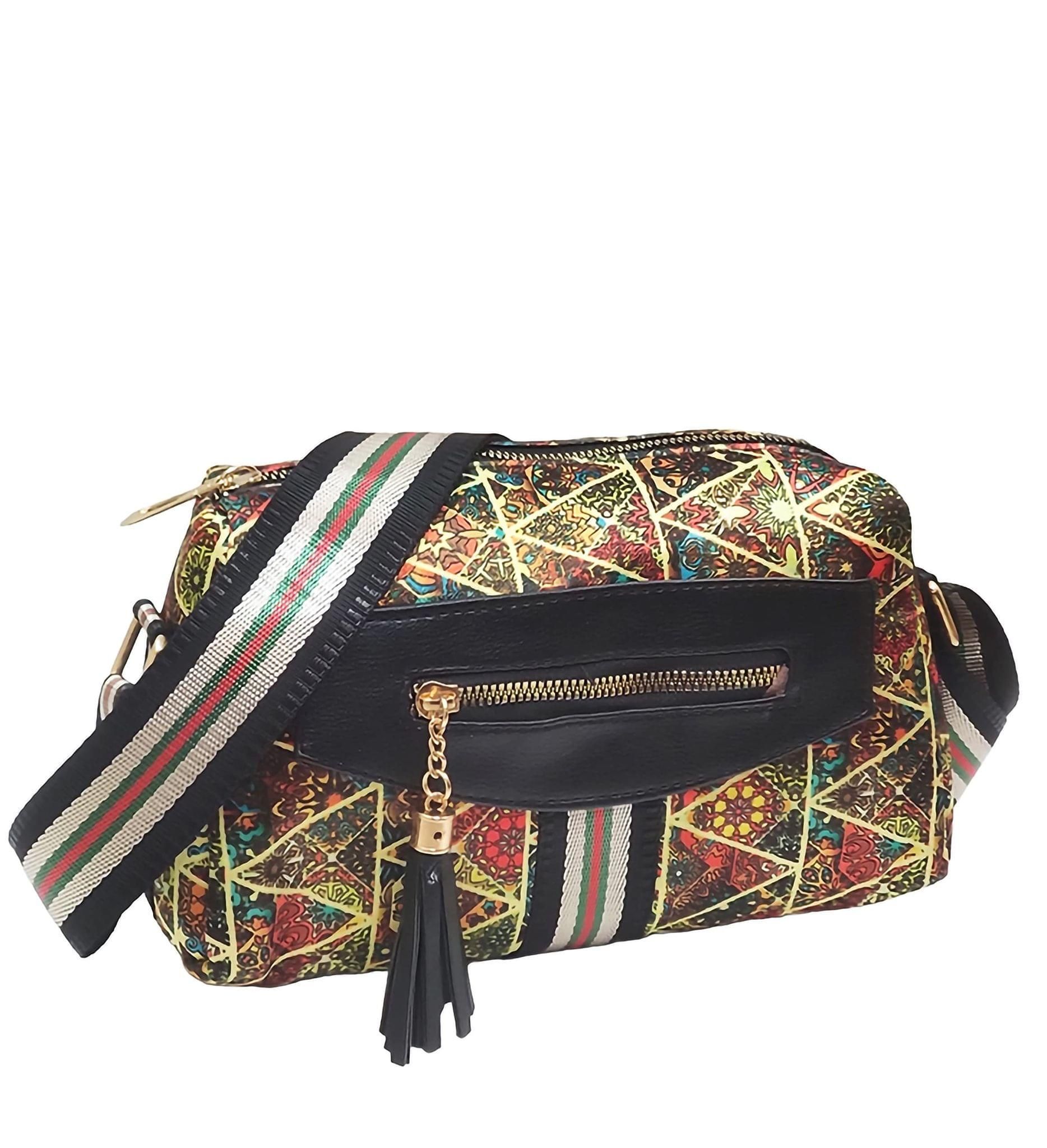 Magnifique Women's Hand/Sling/Side Bag/purse Polyurethane Western (Gold)