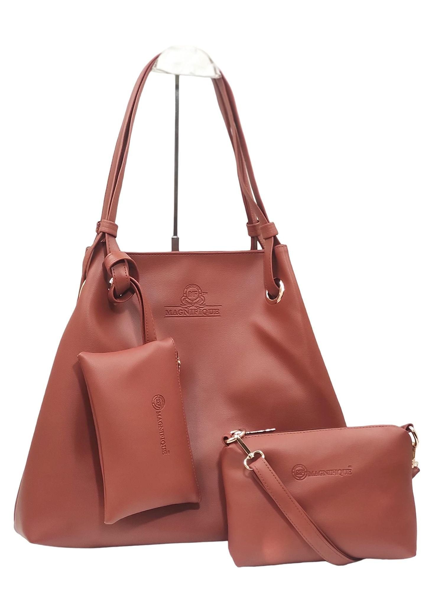 Magnifique Women's Hand/Sling/Side Bag/purse Polyurethane Western (Metallic)