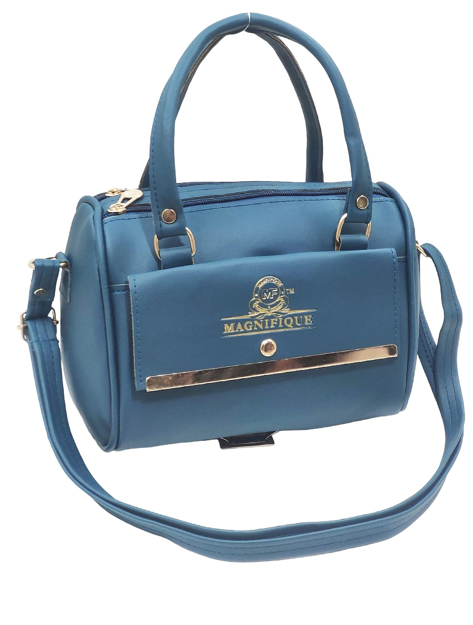 Magnifique Women's Hand/Sling/Side Bag/purse Polyurethane Western (Turquoise)